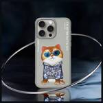 Nimmy etui iPhone 15 Pro Max 6.7"         szary/gray Glasses Cool Cat