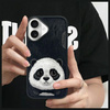 Nimmy etui iPhone 16 6.1" czarny/black    Big Eyed Pet 2.0 Panda