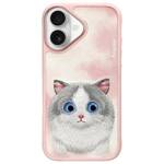 Nimmy etui iPhone 16 6.1 różowy/pink Big  Eyed Pet 2.0 Cat