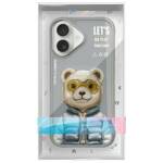 Nimmy etui iPhone 16 6.1" szary/gray      Cool&Cute 2.0 Bear