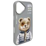 Nimmy etui iPhone 16 6.1" szary/gray      Cool&Cute 2.0 Bear