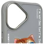 Nimmy etui iPhone 16 6.1" szary/gray      Glasses Cool Cat