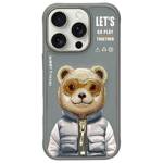 Nimmy etui iPhone 16 Pro 6.3" szary/gray  Cool&Cute 2.0 Bear