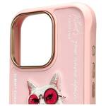 Nimmy etui iPhone 16 Pro Max 6.9"         różowy/pink Glasses Cool Cat