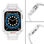 PROTECT STRAP BAND BAND WITH CASE FOR APPLE WATCH 7 / SE (45/44 / 42MM) CASE ARMORED WATCH COVER WHITE