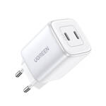 QUICK CHARGER GAN 2 X USB-C 45W QC PD UGREEN CD294 - WHITE