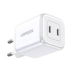 QUICK CHARGER GAN 2 X USB-C 45W QC PD UGREEN CD294 - WHITE