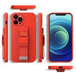 ROPE CASE GEL TPU AIRBAG CASE COVER WITH LANYARD FOR IPHONE 12 MINI RED