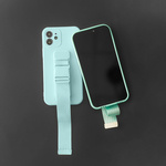 ROPE CASE GEL TPU AIRBAG CASE COVER WITH LANYARD FOR IPHONE 13 LIGHT BLUE