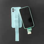 ROPE CASE GEL TPU AIRBAG CASE COVER WITH LANYARD FOR IPHONE 13 MINI BLUE