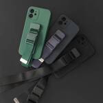 ROPE CASE SILICONE LANYARD COVER PURSE LANYARD STRAP FOR SAMSUNG GALAXY S21 FE NAVY BLUE
