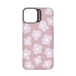 SBS CASEME silicone cover for iPhone 15 - Pink Flowers