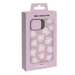 SBS CASEME silicone cover for iPhone 15 - Pink Flowers