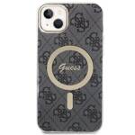 SET GUESS GUBPP14MH4EACSK CASE+ CHARGER IPHONE 14 PLUS / 15 PLUS 6.7 "BLACK / BLACK HARD CASE 4G PRINT MAGSAFE