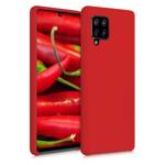 SILICONE CASE SOFT FLEXIBLE RUBBER COVER FOR SAMSUNG GALAXY A42 5G RED