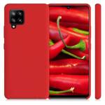 SILICONE CASE SOFT FLEXIBLE RUBBER COVER FOR SAMSUNG GALAXY A42 5G RED