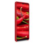 SILICONE CASE SOFT FLEXIBLE RUBBER COVER FOR SAMSUNG GALAXY A42 5G RED