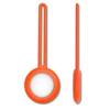 SILICONE ELASTIC CASE KEY RING PENDANT FOR LOCATOR APPLE AIRTAG ORANGE