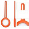 SILICONE ELASTIC CASE KEY RING PENDANT FOR LOCATOR APPLE AIRTAG ORANGE