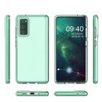 SPRING CASE CLEAR TPU GEL PROTECTIVE COVER WITH COLORFUL FRAME FOR SAMSUNG GALAXY A72 4G LIGHT BLUE