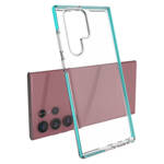 SPRING CASE COVER GEL COVER WITH COLORED FRAME FOR SAMSUNG GALAXY S22 ULTRA LIGHT PINK