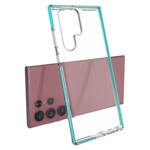 SPRING CASE COVER GEL TPU COVER WITH COLORED FRAME FOR SAMSUNG GALAXY S22 ULTRA BLACK