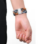 STRAP FABRIC BAND FOR WATCH ULTRA / 9 / 8 / 7 / 6 / SE / 5 / 4 / 3 / 2 (49MM / 45MM / 44MM / 42MM) BRAIDED FABRIC STRAP WATCH BRACELET BLACK (5)