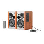 Speakers 2.0 Edifier R1280T with Smart Wi-Fi Audio Streamer WiiM Mini (brown)