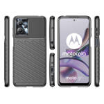 THUNDER CASE CASE FOR MOTOROLA MOTO G13 SILICONE ARMOR CASE BLACK