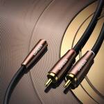 UGREEN CABLE AUDIO CABLE 3.5MM MINI JACK (FEMALE) - 2RCA (MALE) 5M BROWN (AV198 60988)