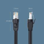UGREEN CABLE INTERNET CABLE NETWORK ETHERNET PATCHCORD RJ45 CAT 8 T568B 1.5M BLACK (70328 NW121)
