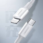 UGREEN CABLE MFI USB TYPE C - LIGHTNING 3A CABLE 0.5 M WHITE (US171)