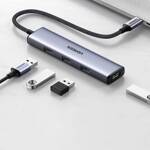 UGREEN HUB USB TYPE C SPLITTER - 4X USB 3.2 GEN 1 SILVER (CM473 20841)