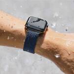 UNIQ pasek Aspen Apple Watch 40/38/41mm Series 1/2/3/4/5/6/7/8/9/SE/SE2 Braided niebieski/oxford blue