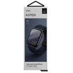 UNIQ pasek Aspen Apple Watch 44/42/45 mm Series 1/2/3/4/5/6/7/8/9/SE/SE2 Braided niebieski/oxford blue