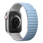 UNIQ pasek Revix Apple Watch Series 1/2/3/4/5/6/7/8/9/SE/SE2/Ultra/Ultra 2 42/44/45/49mm. Reversible Magnetic biały-niebieski/white-blue