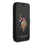 US Polo USFLBKP12SPUGFLBK iPhone 12 mini 5,4" czarny/black book Polo Embroidery Collection