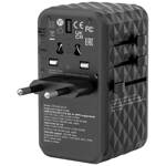 Verbatim Adapter podróżny EU/UK/US GaN 2xUSB-A/2xUSB-C PD 100W UTA-06 czarny/black 32121