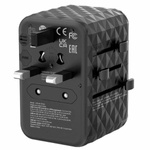 Verbatim Adapter podróżny EU/UK/US GaN 2xUSB-A/2xUSB-C PD 65W UTA-05 czarny/black 32120