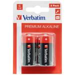 Verbatim Bateria alkaliczna C LR14 2szt   czarny/black 49922