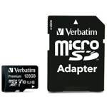 Verbatim Karta microSDXC 128GB V10 + adapter czarny/black 44085