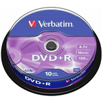 Verbatim Płyta DVD-R 4.7GB 16x AZO        srebrny/matt silver 10szt 43498