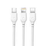 XO NB103 3in1 USB - Lightning + USB -C + MicroUSB 1.0 m 2.1A white