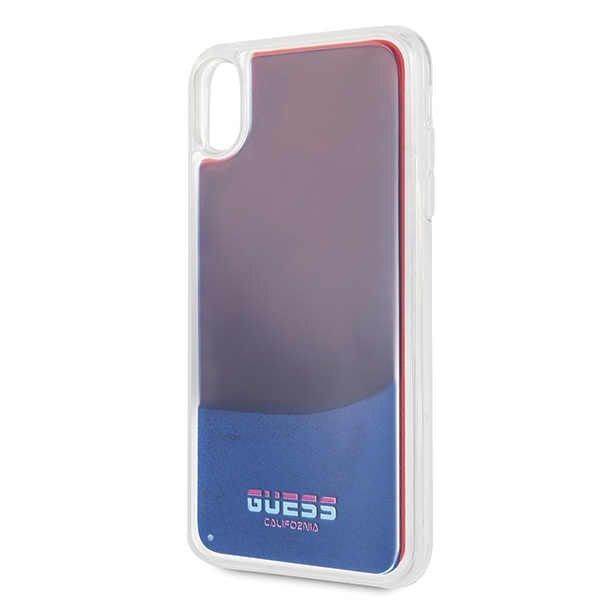 Guess GUHCI65GLCRE iPhone Xs Max czerwony/red hard case California Glow in the dark