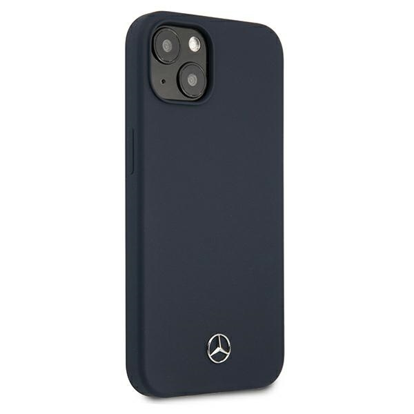 Etui Mercedes Silicone Line na iPhone 13 mini - granatowe