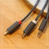 Ugreen AV102 10512 cable 3.5 mm mini jack (male) / 2RCA (male) 3m - gray