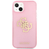 Guess GUHCP13SPCUGL4GPI iPhone 13 mini 5,4" różowy/pink hard case Glitter 4G Big Logo