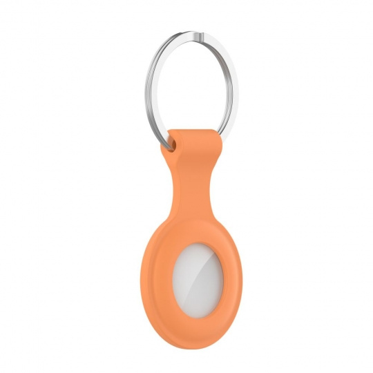 TTECH-PROTECT ICON ELASTIC CASE KEY RING PENDANT FOR APPLE AIRTAG LOCATOR ORANGE