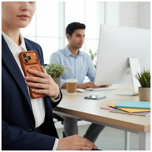 Etui UNIQ Veren do iPhone 17 Pro Max Magclick Charging pomarańczowy