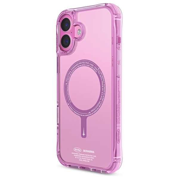 Skinarma etui Saido iPhone 16 6.1"        Magnetic Charging różowy/pink